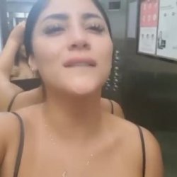 Cute latina women Caught Squirting at the Hotels Elevator